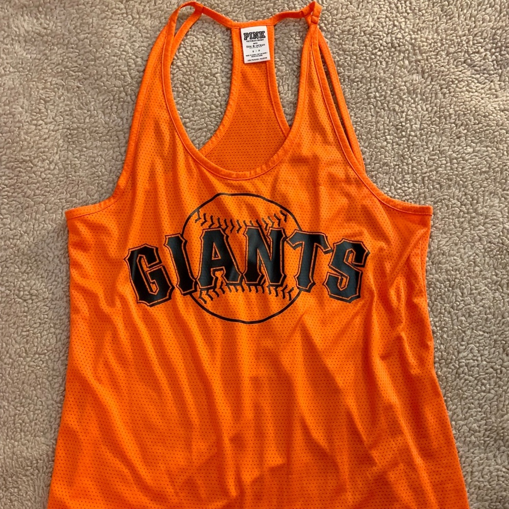 VS PINK MLB SF San Francisco Giants Jersey tank